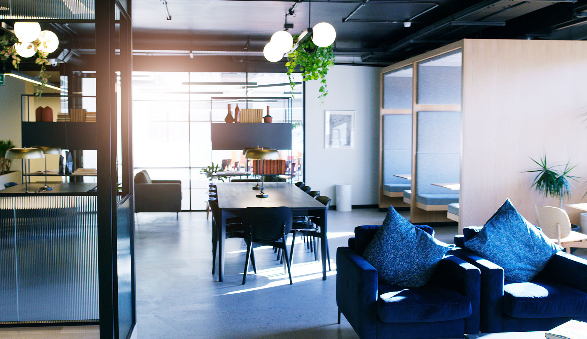 An empty office is filled with potential.